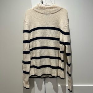 J Crew Striped Mock Neck Sweater